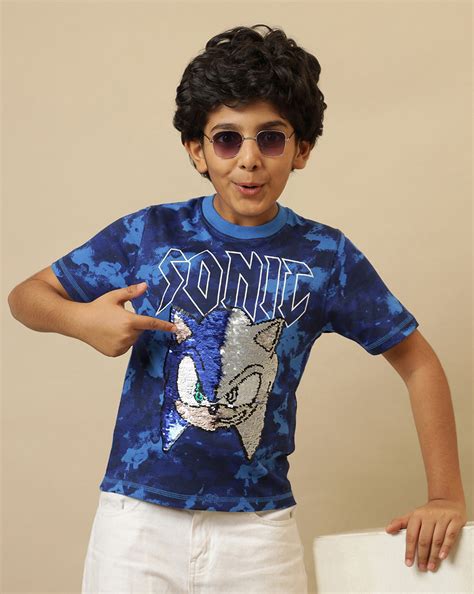 Sonic Modern Printed Regular Fit Reversible Sequin Tshirt For Boys ...