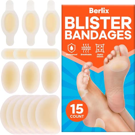 Amazon.com: Berlix Blister Bandages for Feet (15 Count), Ultra-Thin ...