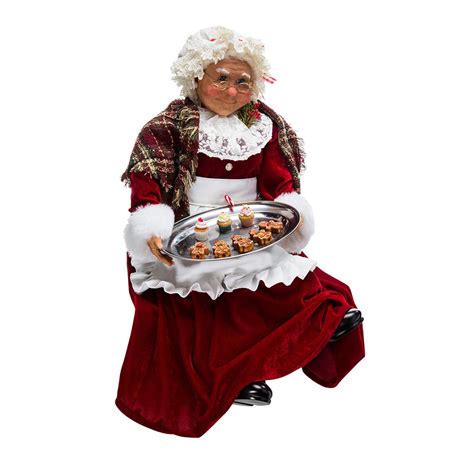 Buy Kurt Adler 24" Jacqueline Kent Mrs. Claus Sitting with Cookies ...