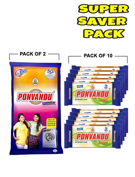 Ponvandu Detergent Cake - Powerful Stain Removal & Freshness