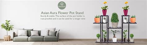 ASIAN AURA Your Space Flower Pot Stand |Multi-Tiered Planter Stand ...