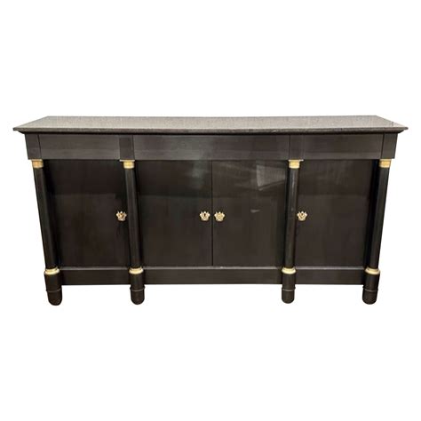 19th Century French Empire Style Black Lacquered Buffet – Legacy Antiques