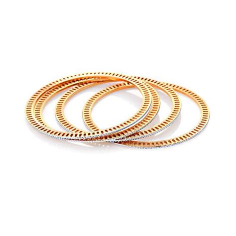 Yellow Gold Bangle 22kt with White Gold Finish