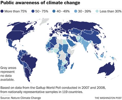 Map: What the world does and doesn’t know about climate change - The Washington Post