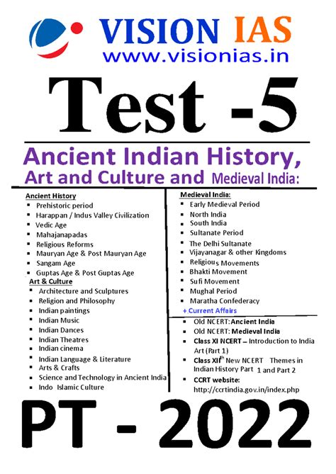 5 Vision IAS Prelims 2022 - VISION IAS visionias Test - Ancient Indian ...