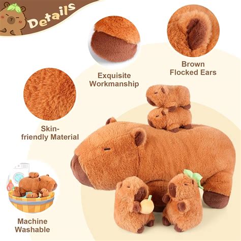 SuzziPals 5-in-1 Capybara Stuffed Animals with Babies Inside, India | Ubuy