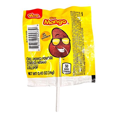 Vero Mango - Chili Pepper Powder Covered Mango Lollipop - Pixies Candy ...