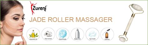 Zureni ZN-MG02 Natural Jade Double Sided Face Roller Facial Massager ...