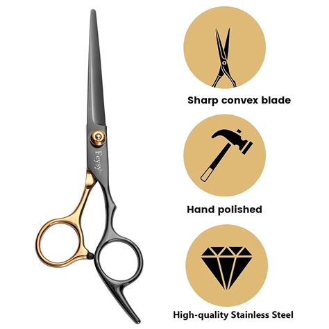 FCYSY Hair Cutting Scissors Kit - Professional Barber Shears Set for ...