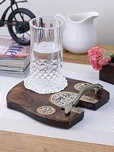 VarEesha Wood Tray, Brown (VACT001) : Amazon.in: Home & Kitchen