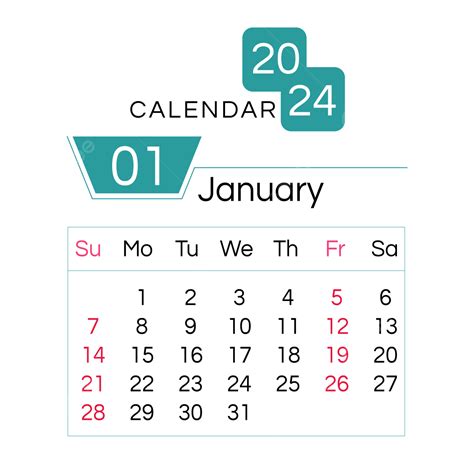 2024月份日曆一月簡約簡約幾何藍色, 2024, 月份, 行事曆向量圖案素材免費下載，PNG，EPS和AI素材下載 - Pngtree