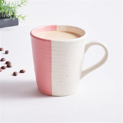 Buy Fiesta Peach Colourblocked Stoneware Mug - 320ml from Home Centre ...