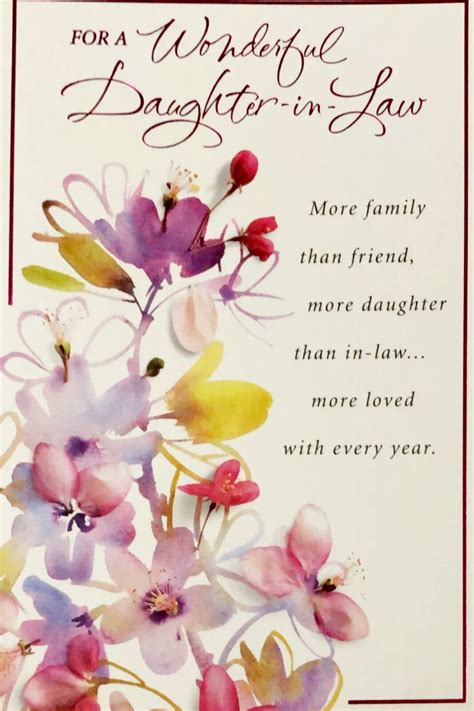 Happy Birthday For A Wonderful Daughter In Law Hallmark 5.5”x8 ...