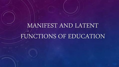 MAnifest and Latent Function presentation | PPTX