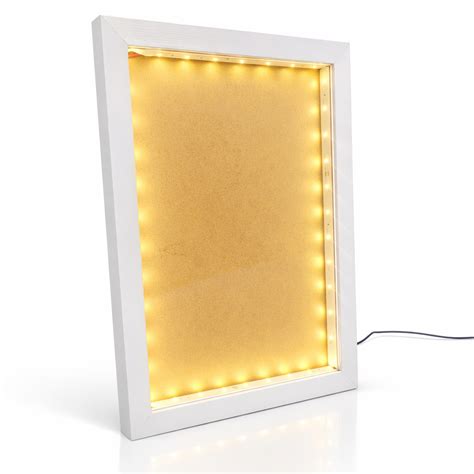 A4 1 Inch Depth LED Shadow Box Frame | Textured White & Black – Dinny