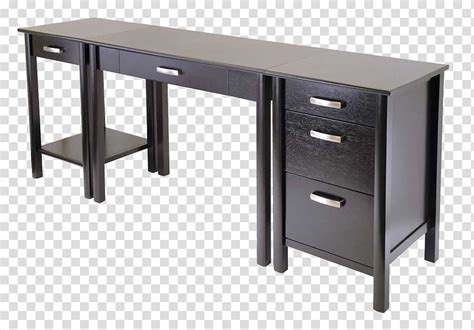 Black wooden single pedestal desk transparent background PNG clipart ...
