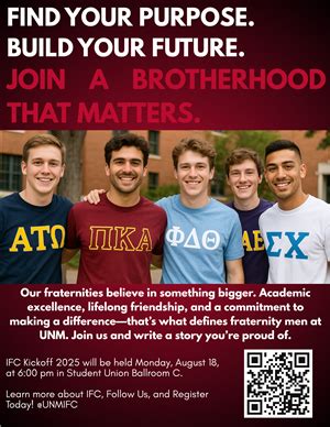 UNM Events Calendar - Interfraternity Council (IFC) Kickoff