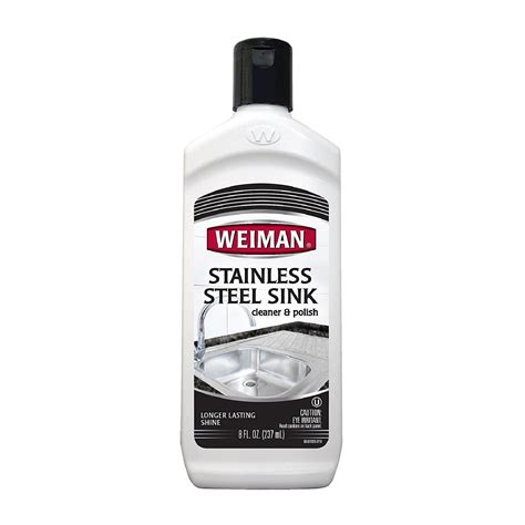 Weiman Steel Stainless Sink Cleaner & Polish (8 oz.) - Steve & Leif