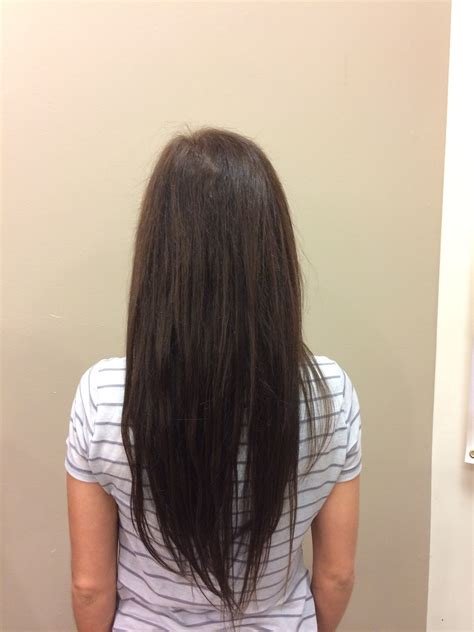 Layered Hair Back View V Shape