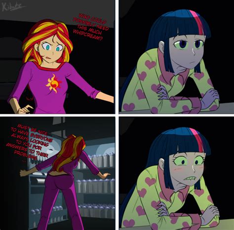 #879866 - safe, artist:kibate, sunset shimmer, twilight sparkle, human ...