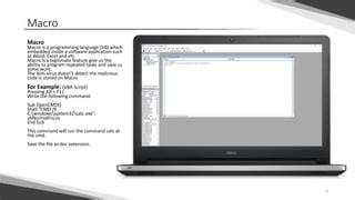 Formula injection/DDE/Macro | PPTX