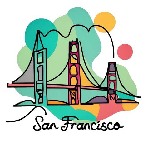 Ultra minimalist continuous line drawing of "San Francisco" | Inspire ...