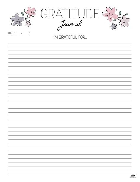 Gratitude Journal Templates - 23 FREE Printables | Printabulls