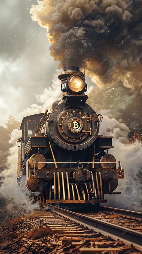 Premium Photo | Steam Train Journey With Bitcoin Gold Bar Heist Bitcoin ...