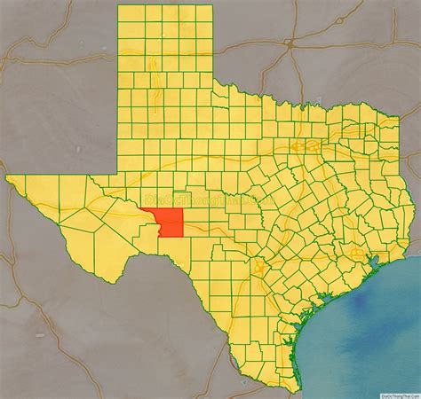 Map of Crockett County, Texas - Thong Thai Real
