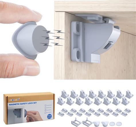Amazon.com: SKYLA HOMES Magnetic Cabinet Locks Baby Proofing Child ...