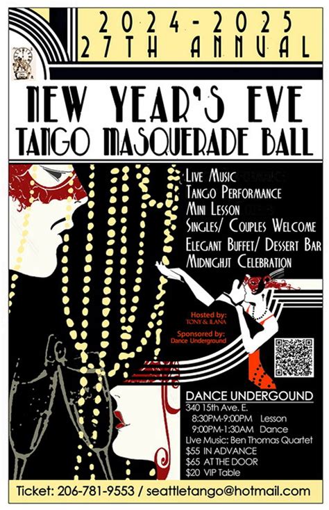 New Year's Eve Tango Masquerade Ball with Live Music! at Dance ...