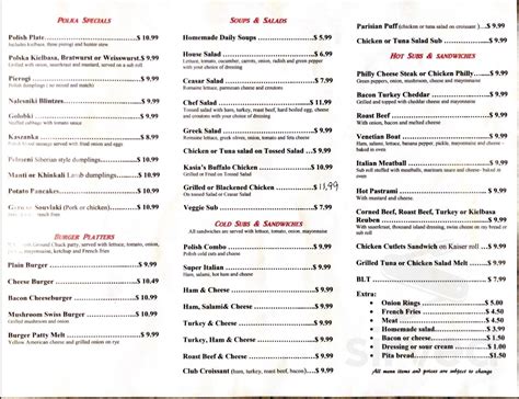 Menu for Polka European Market & Deli in Jensen Beach, FL | Sirved