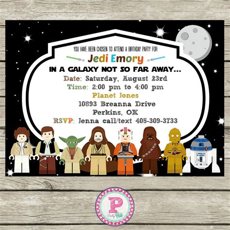 Star Wars Birthday Invitations Wording