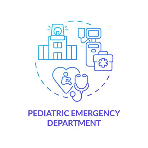 Pediatric emergency department blue gradient concept icon. Critical ...