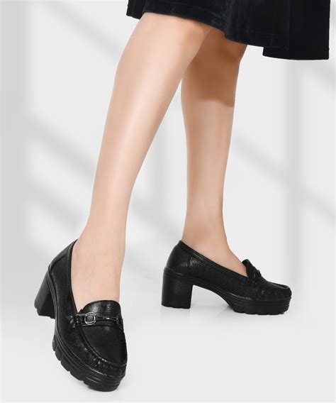 JM Looks Platform Heel Loafers with Moc-Toe Design – JM LOOKS