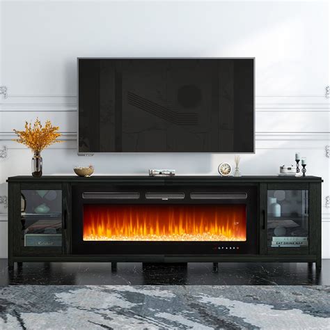 "Oneinmil 80"" Fireplace TV Stand for TVs up to 90"", with 50 ...