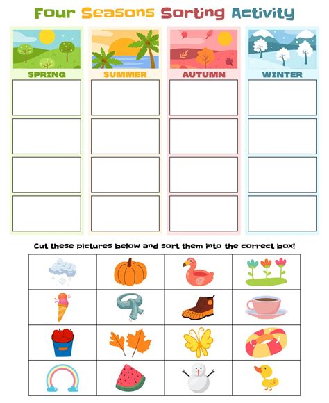 Four Seasons Preschool - 10 Free PDF Printables | Printablee | Seasons preschool, Seasons ...