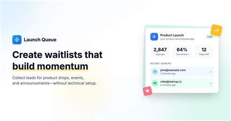 Launch Queue - Create waitlists that build momentum