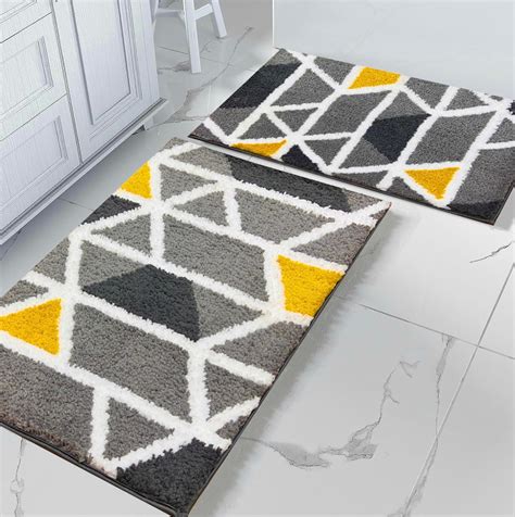 Buy Roseate Mosaic Super Soft Anti Skid (40x60 cm) Microfiber 2000 GSM ...