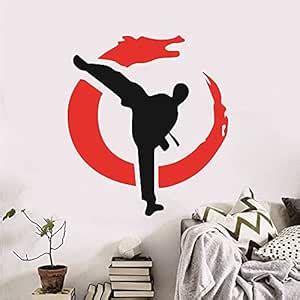 VVWV Karate Boy Wall Stickers Couple Bedroom Living Room Kids Room ...