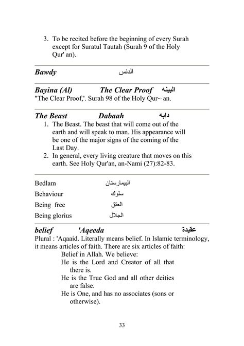 Glossary Of Islamic Terms | PDF