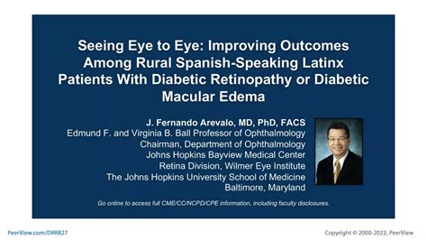Seeing Eye to Eye: Improving Outcomes Among Rural Spanish-Speaking ...