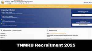 TNMRB Recruitment 2025: Registration Process Begins; Check Details Here