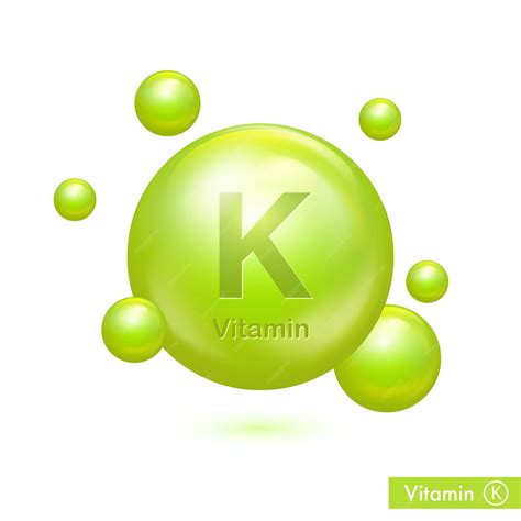 Premium Vector | Vitamin K green glossy pill vector illustration for health care Organic symbol ...