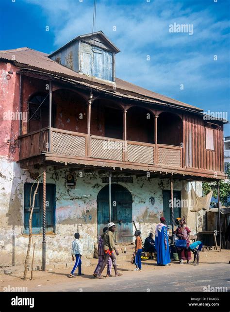 Former restaurant building, Banjul, Gambia, West Africa Stock Photo - Alamy