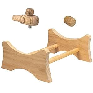 Wooden Stand, 3/4" Bung and Spigot for 5 Gallon Oak Aging Barrel (20 ...