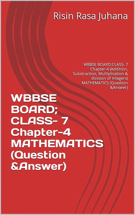 WBBSE BOARD; CLASS- 7 Chapter-4 MATHEMATICS (Question &Answer) : WBBSE ...