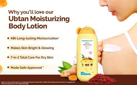 Buy Mamaearth Ubtan Moisturizing Body Lotion with Turmeric & Saffron ...