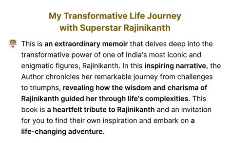 Buy The Rajini in Me : My Transformative Life Journey with Superstar ...