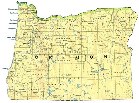 County Map Of Oregon